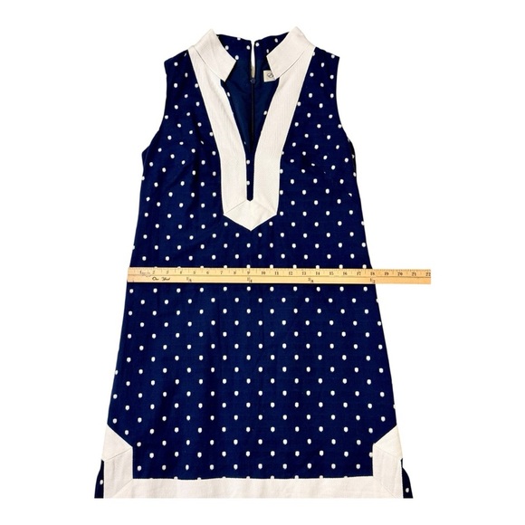 Eliza J Navy Blue Polka Dot Sheath Dress Size 6 Nautical Cotton Shift
Tea Party - Picture 4 of 9